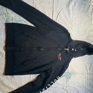 Hollister Embroidered logo full-zip Hoodie